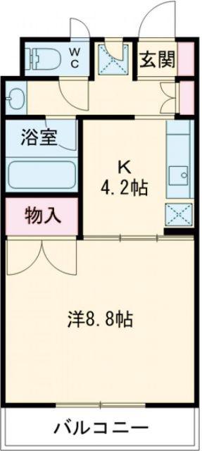 KY イースト-COURT I(1K/1階)の間取り写真