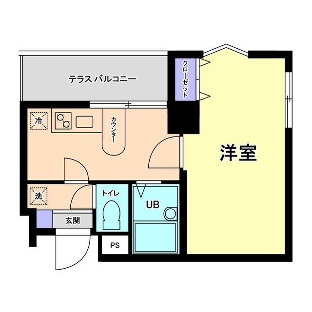 信開グラビス高岡(1DK/5階)の間取り写真