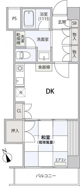 コンフォート文京小石川(1DK/4階)の間取り写真
