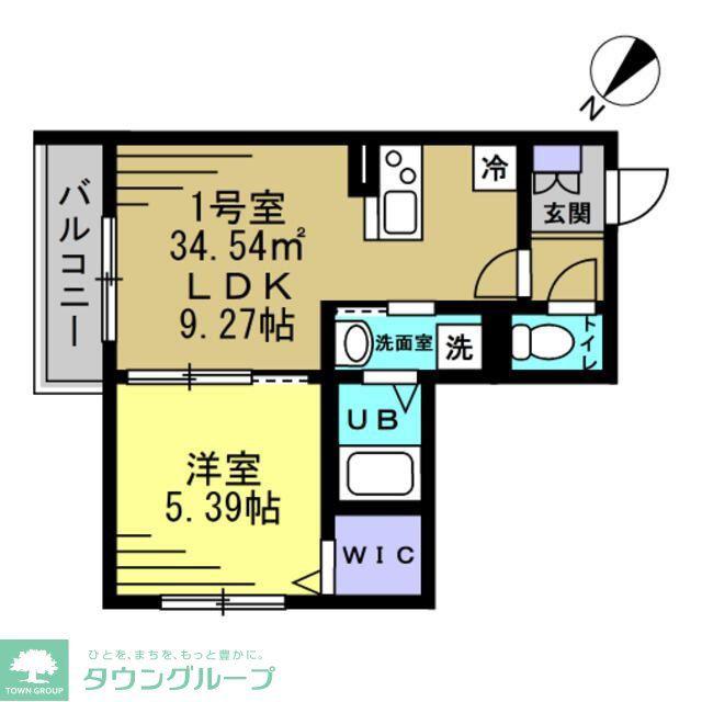 パストラル実籾(1LDK/1階)の間取り写真