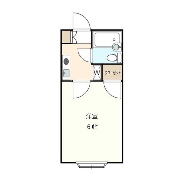 フレンド(1K/1階)の間取り写真