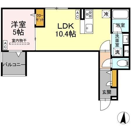 セレスティア東小岩2(1LDK/2階)の間取り写真