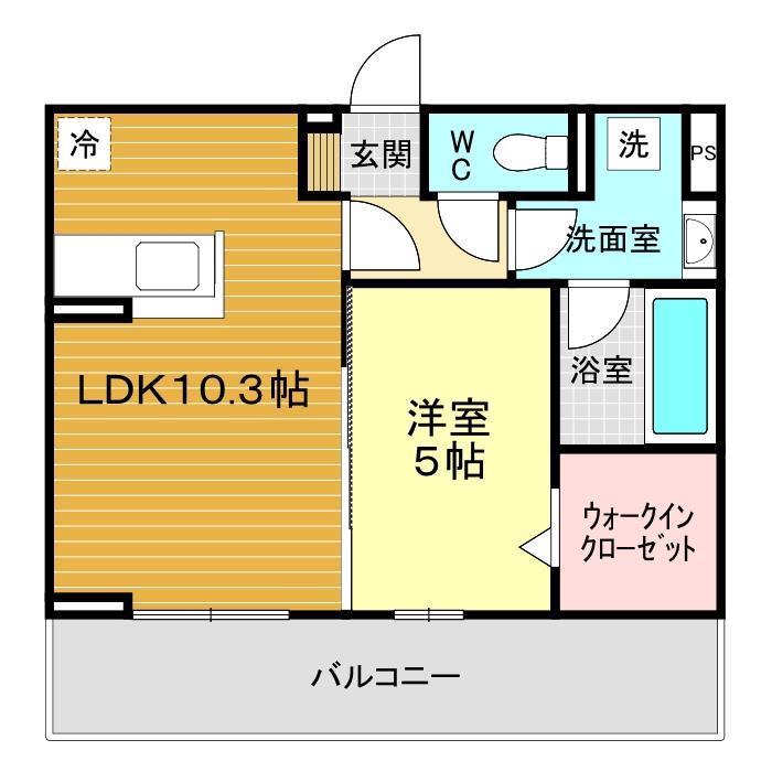 カーサヒルズ(1LDK/3階)の間取り写真