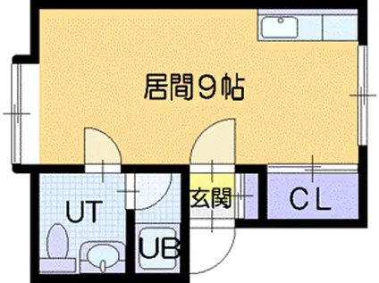 ノースヒルズ文京台B(ワンルーム/3階)の間取り写真
