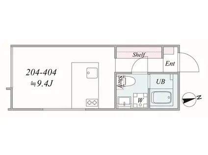 TRIAS253(1K/3階)の間取り写真