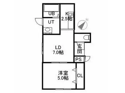 MULBERRYFIELD O.6(1LDK/4階)の間取り写真