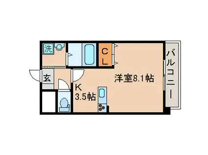 なかよしマンション塩上(ワンルーム/7階)の間取り写真