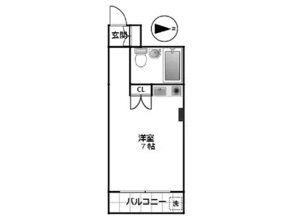 セザールプラザ府中(ワンルーム/9階)の間取り写真