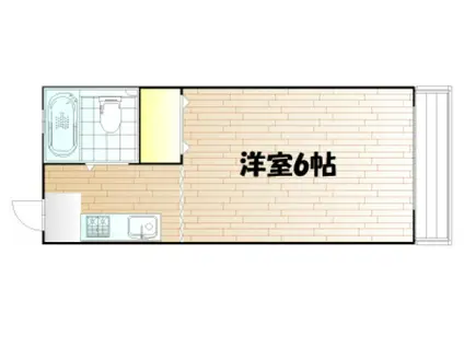 メゾンウィスパーII(1K/1階)の間取り写真