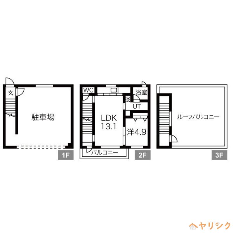VELOCE一社(1LDK/1階)の間取り写真