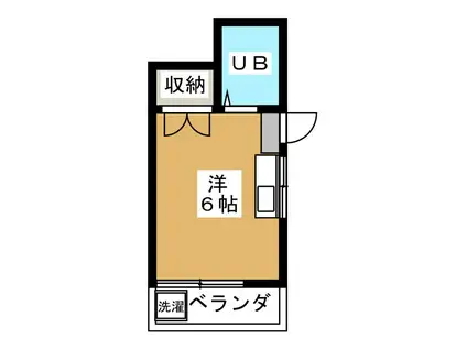 ユマニテ調布(ワンルーム/2階)の間取り写真