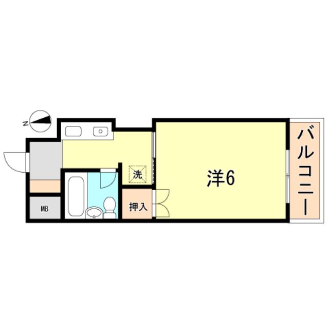 サントロペ(ワンルーム/5階)の間取り写真