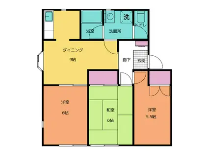 ハイツただちや(3DK/2階)の間取り写真