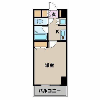 スカイコートお茶の水(1K/2階)の間取り写真