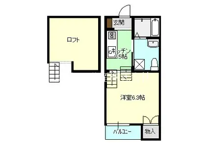 CIRCLE T WASHIZAKI(1K/1階)の間取り写真