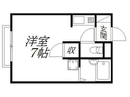 ハイツセラヴィ(ワンルーム/1階)の間取り写真