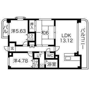 フィオーレ観月(3LDK/5階)の間取り写真