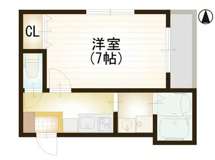 ビショー武蔵関(1K/3階)の間取り写真