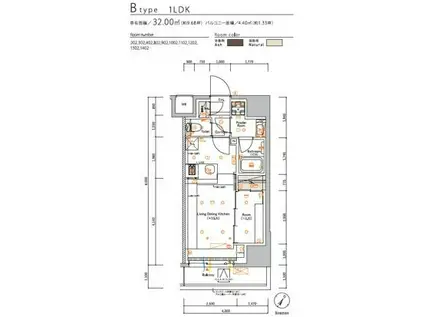 SYFORME MACHIDA(1LDK/5階)の間取り写真