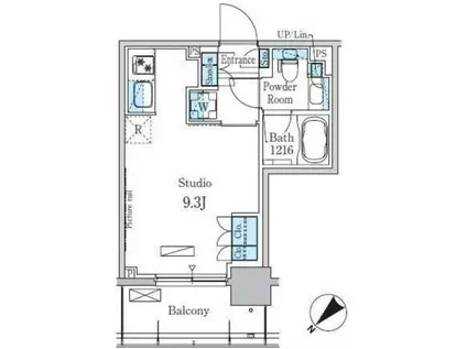 パークアクシス押上テラス(ワンルーム/9階)の間取り写真