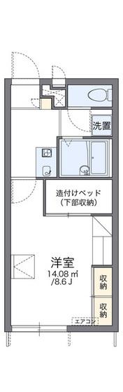 レオパレス乙多見 末広(1K/1階)の間取り写真