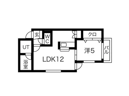 モルティーニ南郷(1LDK/4階)の間取り写真