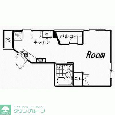スカイコート大宮第2(ワンルーム/4階)の間取り写真