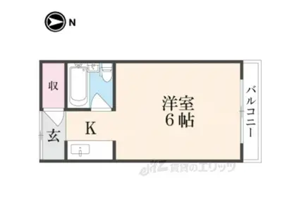 プレアール星田(ワンルーム/2階)の間取り写真