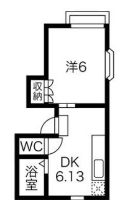 ナイスワン広畑(1DK/1階)の間取り写真
