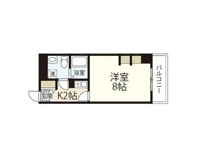 LA SHANTI 本川 (1K/4階)の間取り写真