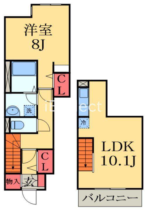 サンヴェール茂原D(1LDK/1階)の間取り写真