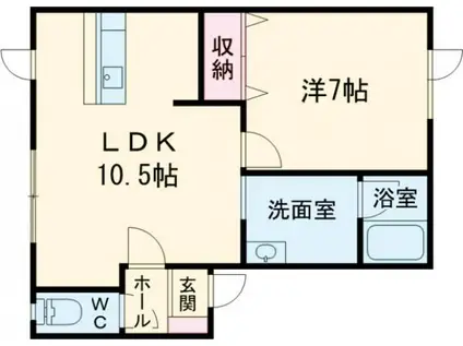 あじさいII(1LDK/2階)の間取り写真