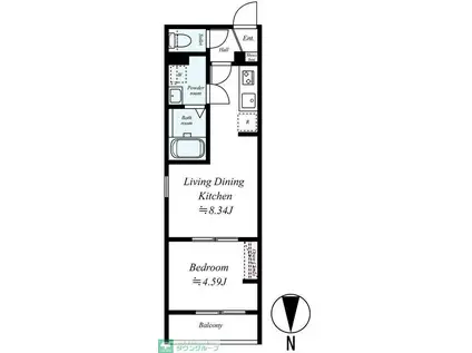 GRADUS上溝III(1LDK/3階)の間取り写真