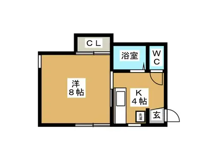 メトロノーム(1K/2階)の間取り写真