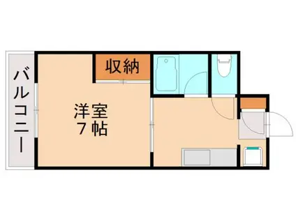 オレンジコーポII号館(1K/1階)の間取り写真