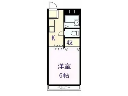 エステーニ八本松南B(1K/1階)の間取り写真