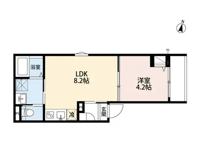 LEAF MOON(1LDK/3階)の間取り写真