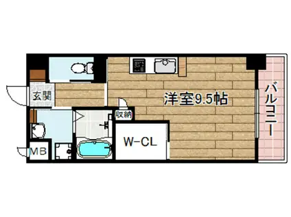 グランベージュ大手町(1K/2階)の間取り写真