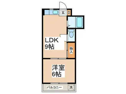 コーポラス親和(1LDK/1階)の間取り写真