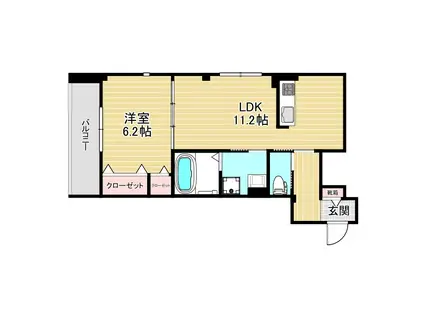 ストック羽沢(1LDK/3階)の間取り写真