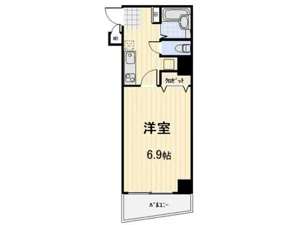 WILLDO横浜南(1K/4階)の間取り写真