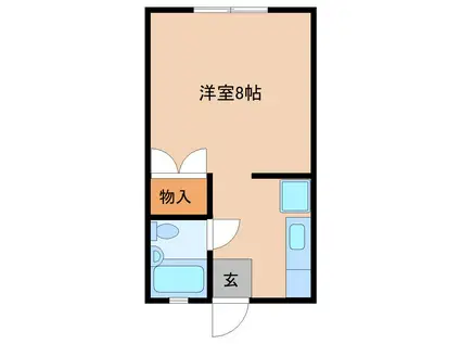 ヴィラ早野(ワンルーム/2階)の間取り写真