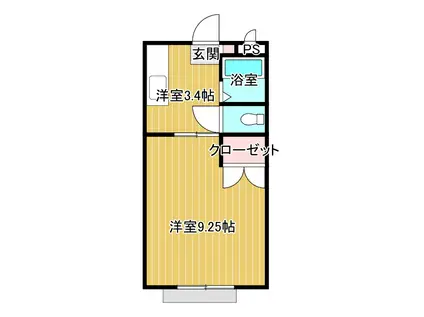 メゾンド石堂(1K/1階)の間取り写真