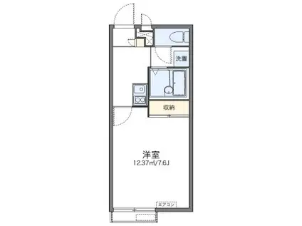 レオパレスイルクオーレ(1K/2階)の間取り写真