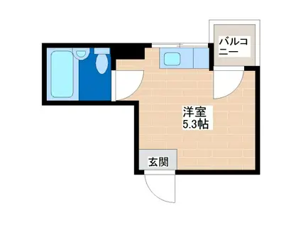 パークサイド平野(ワンルーム/2階)の間取り写真