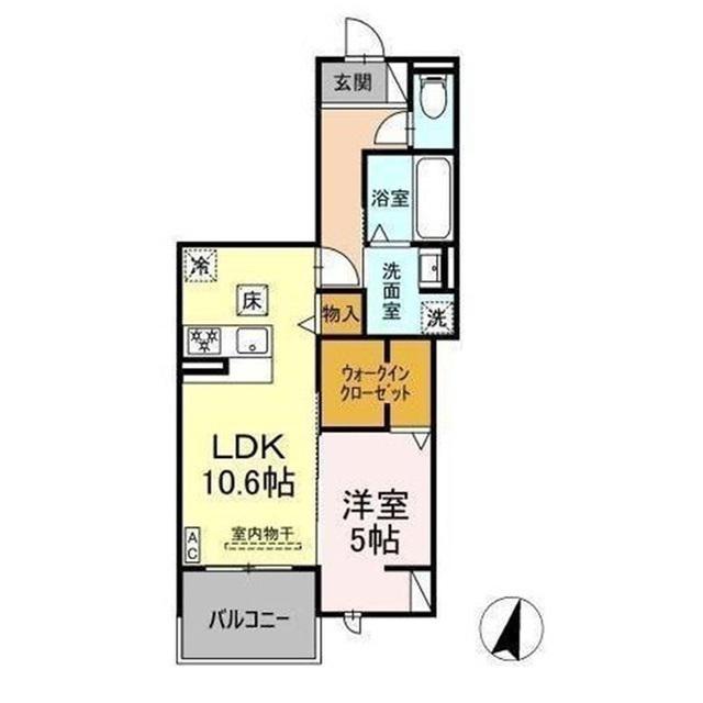 DIOSPERSIMMON長泉 I棟(1LDK/2階)の間取り写真