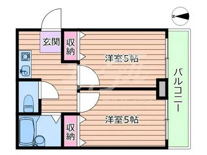 豊新セリオ(2K/4階)の間取り写真