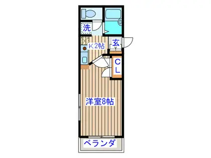 エクセレント南吉成伍番館(1K/2階)の間取り写真