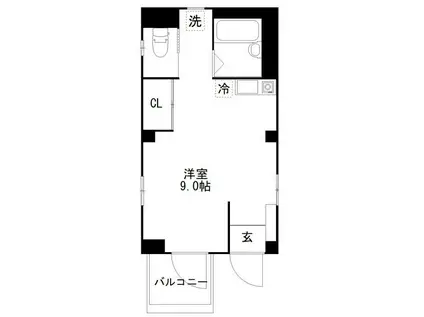 クオーレ新小岩(ワンルーム/5階)の間取り写真