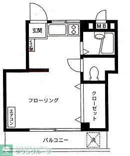 メゾン日吉(1K/2階)の間取り写真